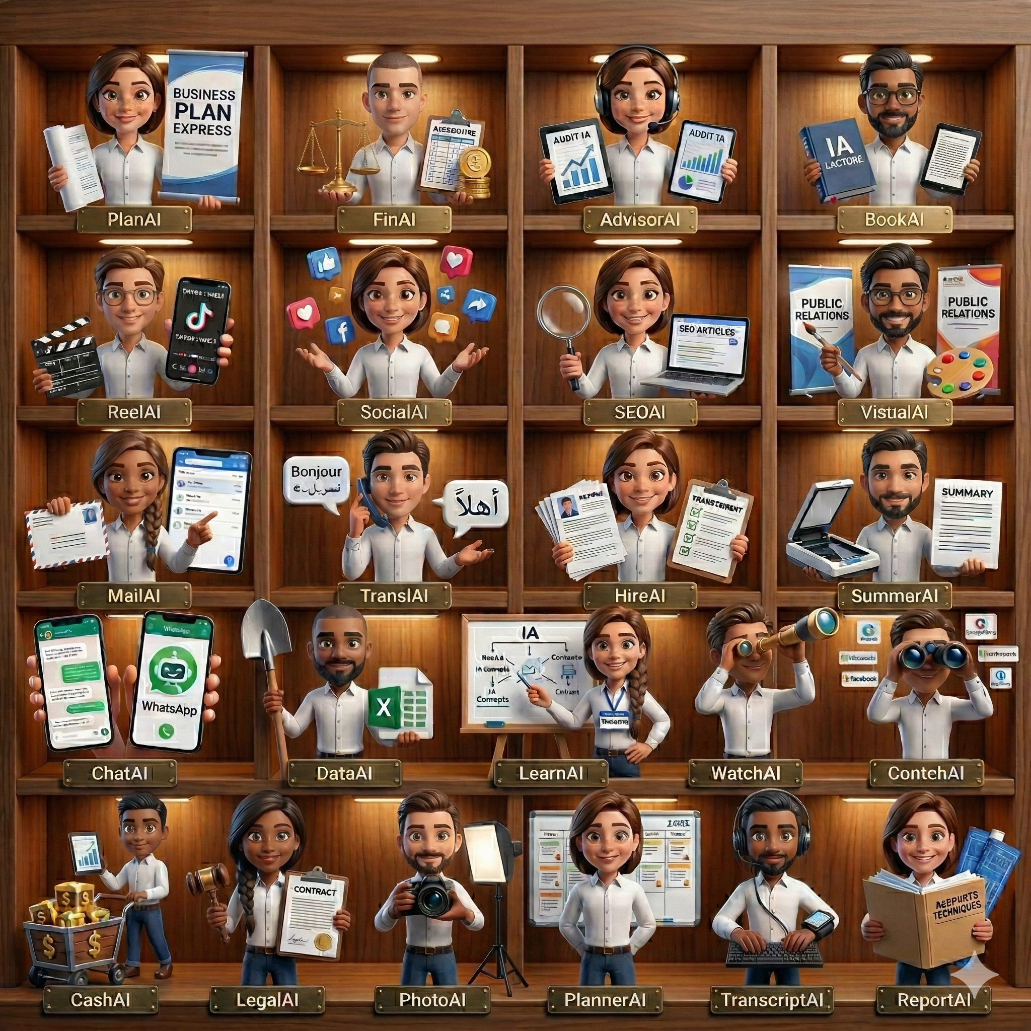 Les 22 agents IA VisionIA